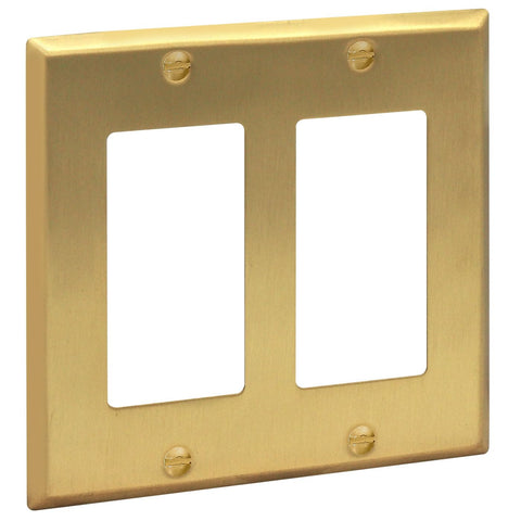 Rio Salto BRASS wall plate brushed closeup with premium finish.