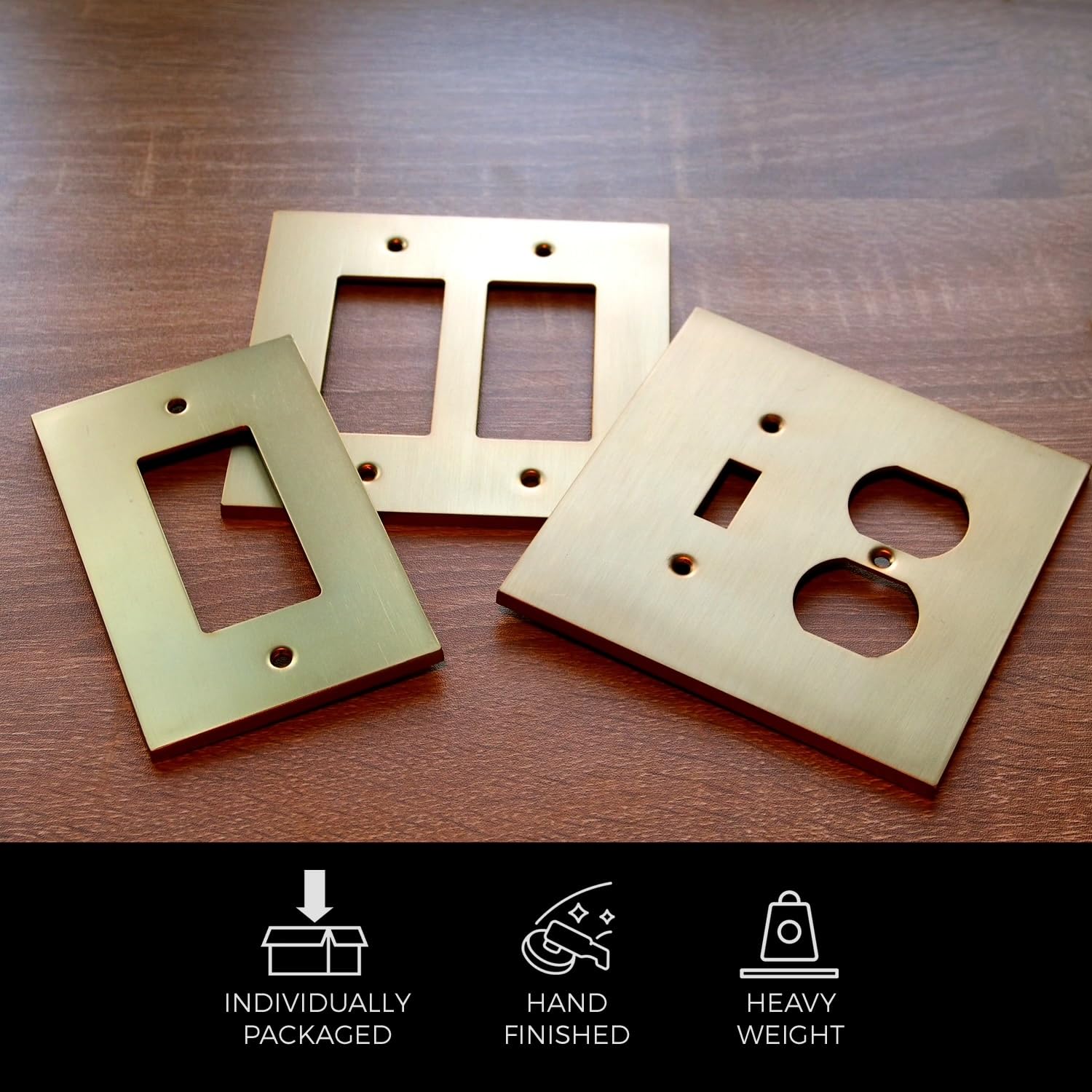 Coordinated gold hardware on Forge collection enhances cohesive luxury look.