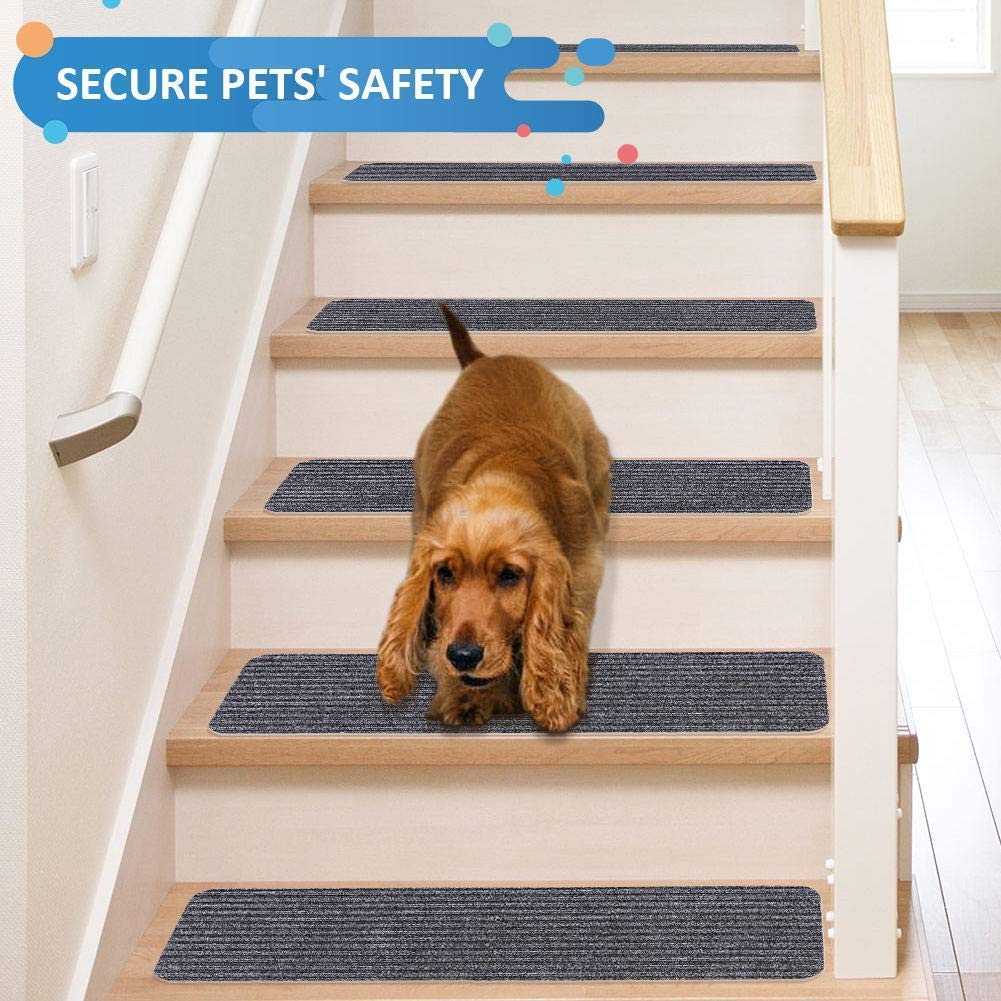 RIOLAND stair treads install easily without damaging floors.