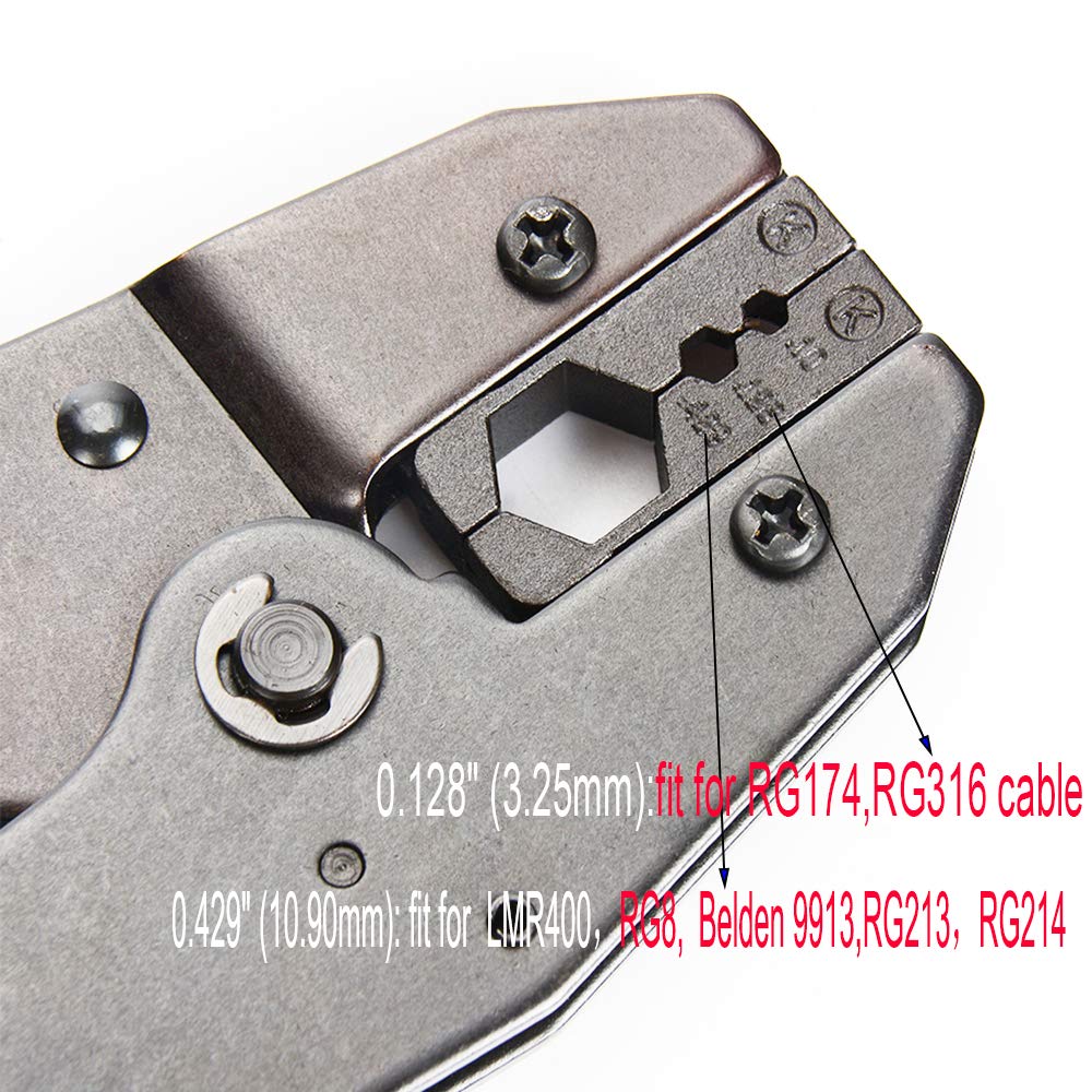 Riotaxy hex die 0.128 inch for RG174/RG316 ensures precise small-die crimps