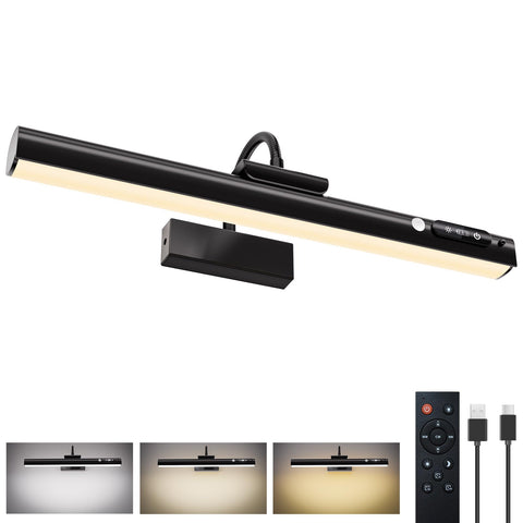 RIRIBEN 15.7-inch picture light mounted on wall with adjustable glow for artwork