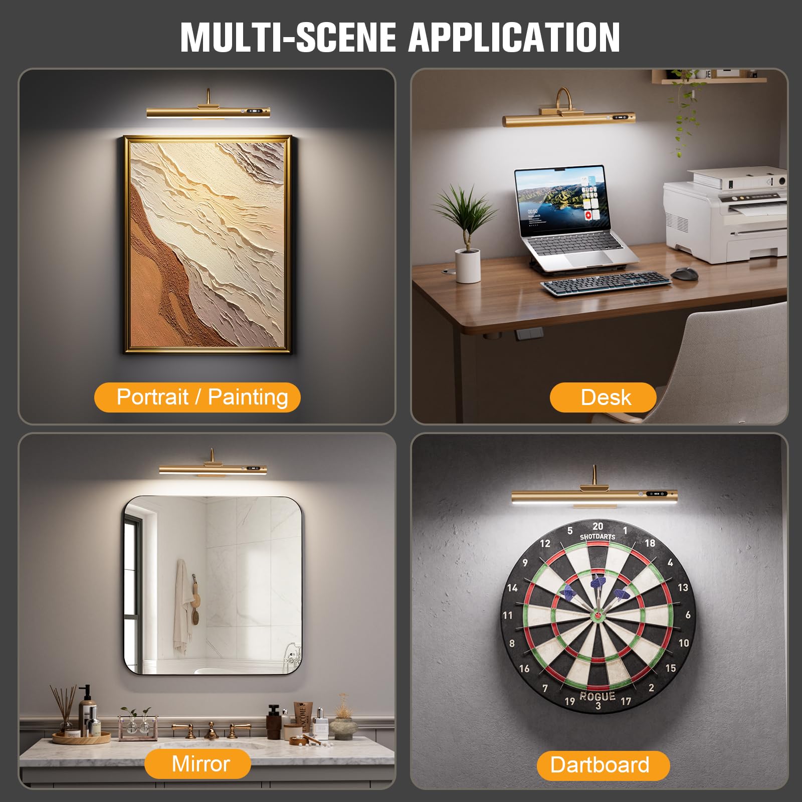 RIRIBEN wall mounted light ideal for 10 30 inch art displays.