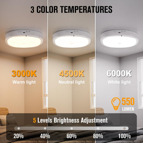RIRIBEN magnetic-mount ceiling light showcases versatile tool-free installation