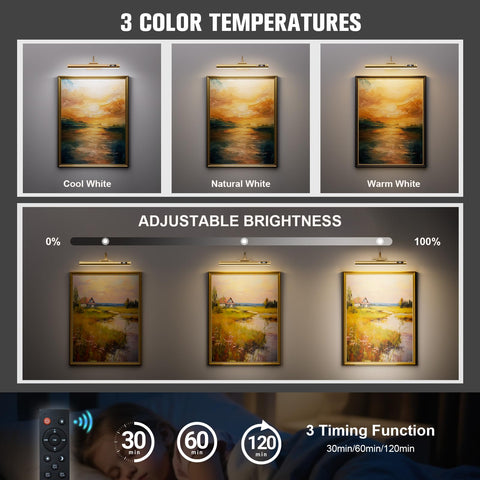RIRIBEN motion-sensor picture light activates hands-free lighting in hallways.