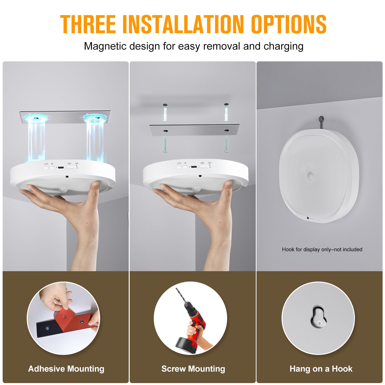 RIRIBEN timer-auto-off feature helps conserve energy in storage and hall spaces.