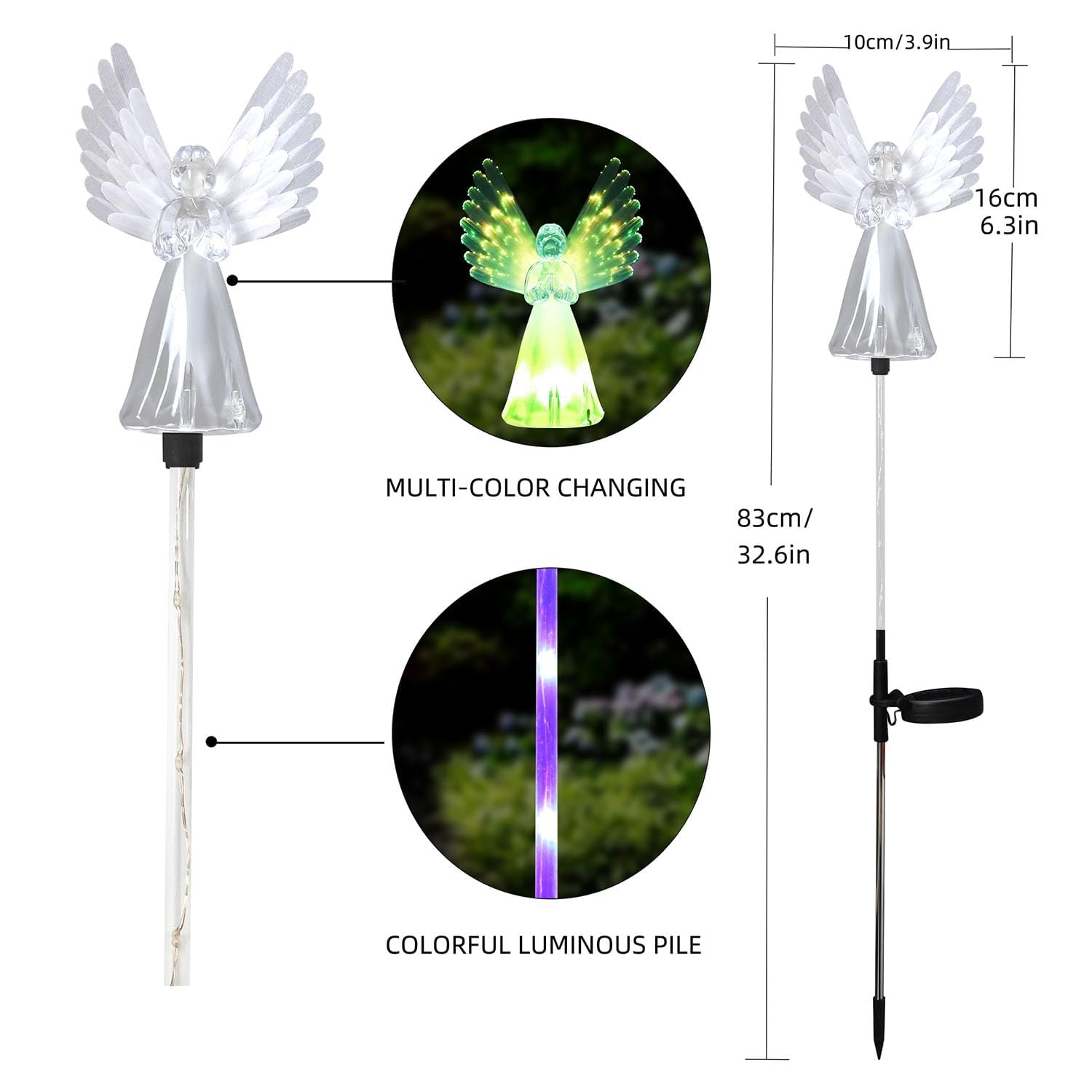 Rirool Garden path solar light guides nighttime strolls along your paths.
