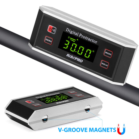 RISEPRO angle conversion table enables simple unit changes during setup