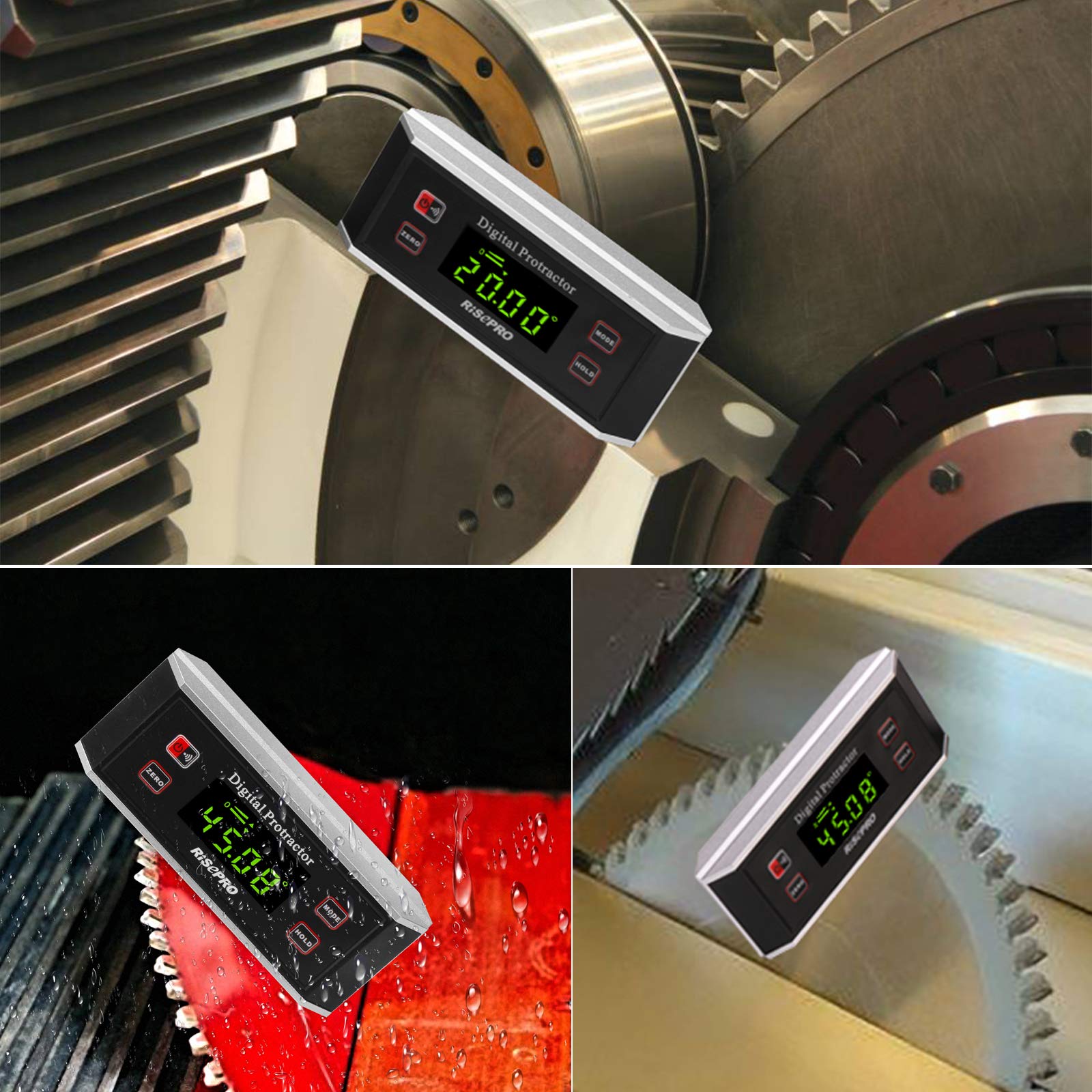 RISEPRO backlit display improves visibility in dim workshop environments