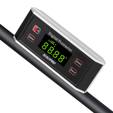 RISEPRO inclinometer front display for clear angle readouts in any lighting conditions
