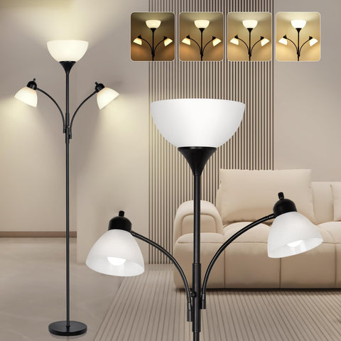 RISLG floor lamp 3-light-system provides versatile ambient and task lighting