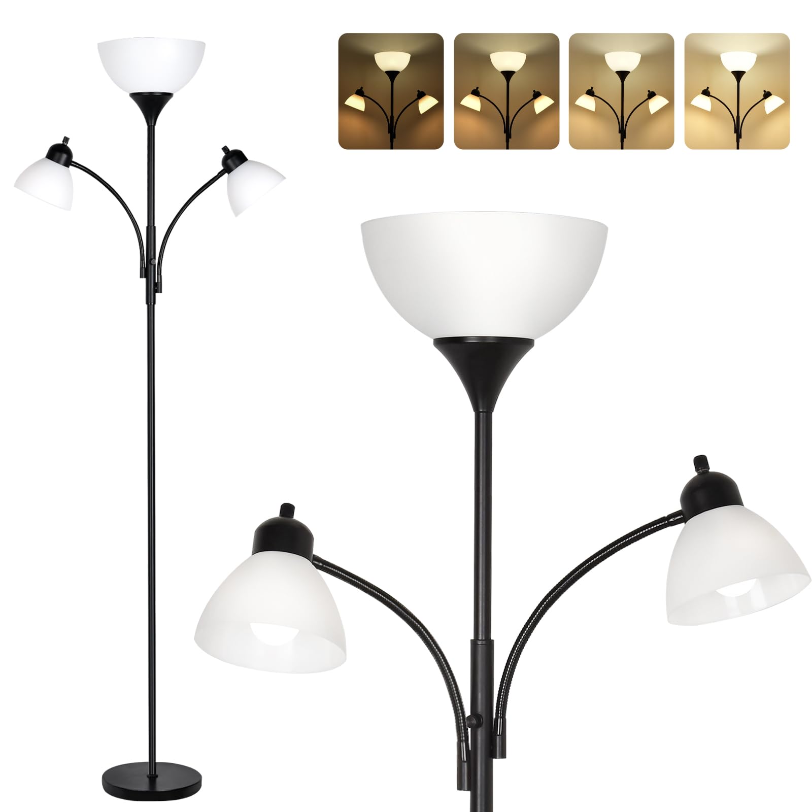 RISLG floor lamp 7-5-foot-cord supports flexible placement in larger spaces
