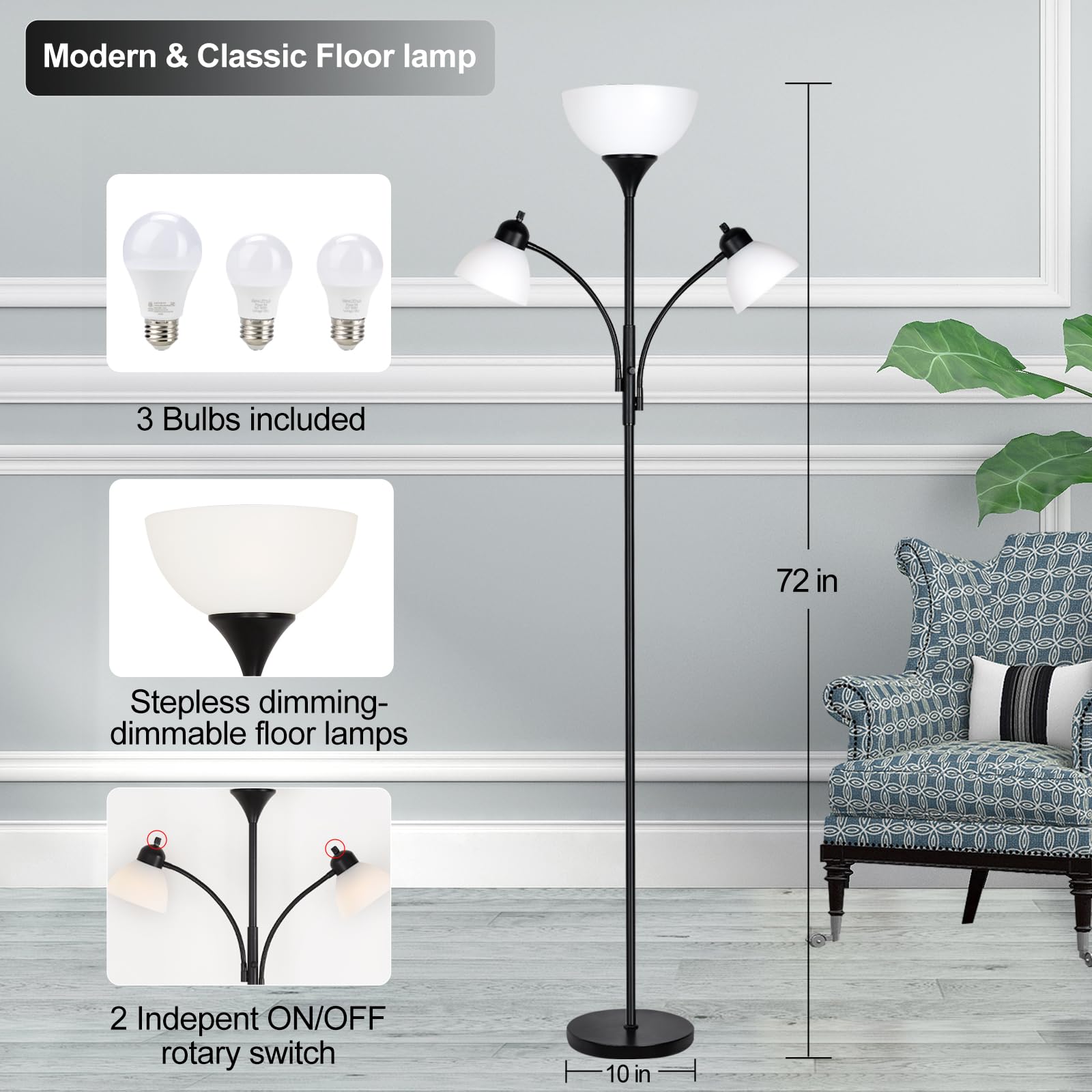 RISLG floor lamp led-longevity-20-years delivers long-lasting energy efficiency