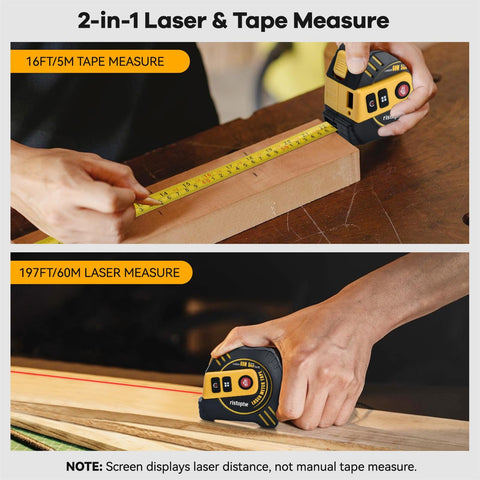 Ristophe 2-in-1 measuring area and volume in a room setup