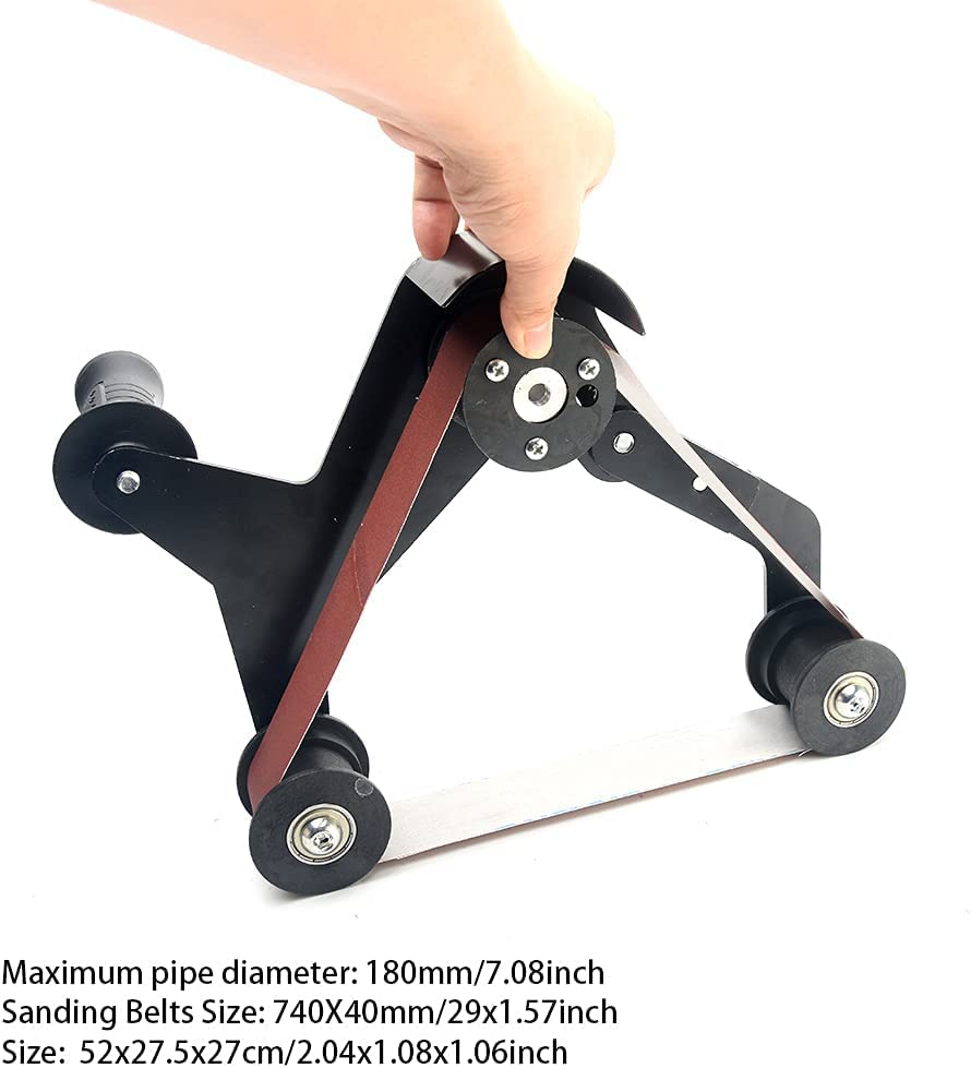 Ritammi guide pulley keeps belt tight for stable sanding