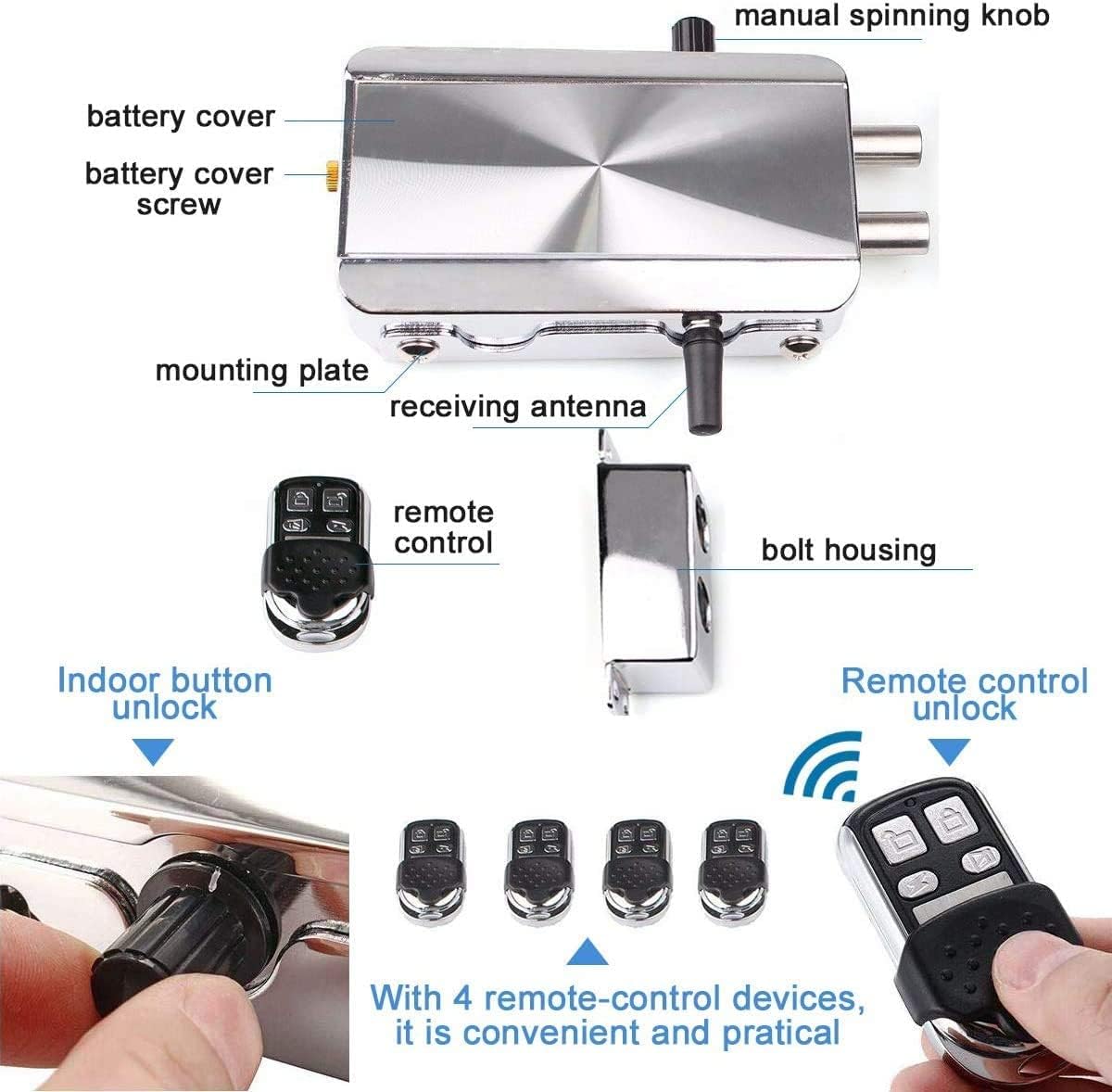 Ritammi latch seat inside door illustrates reliable engagement with the bolt.