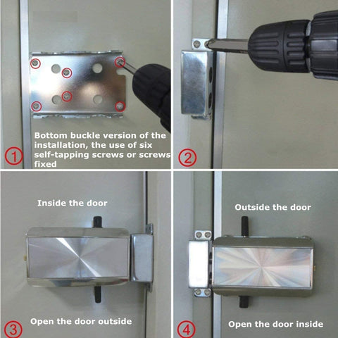 Ritammi lock body bottom plate demonstrates secure installation support.