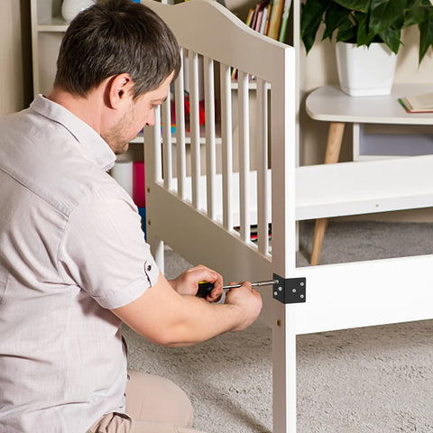 Riuog black metal corner braces are easy to install and conceal screws