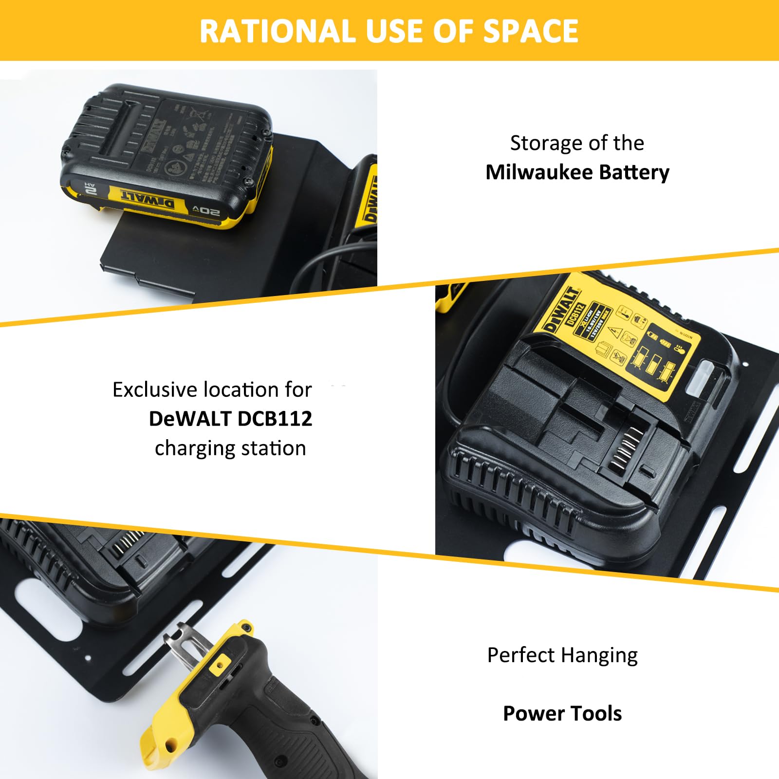 Riuog DCB112 charger hold demonstrates secure, easy docking of dual chargers.