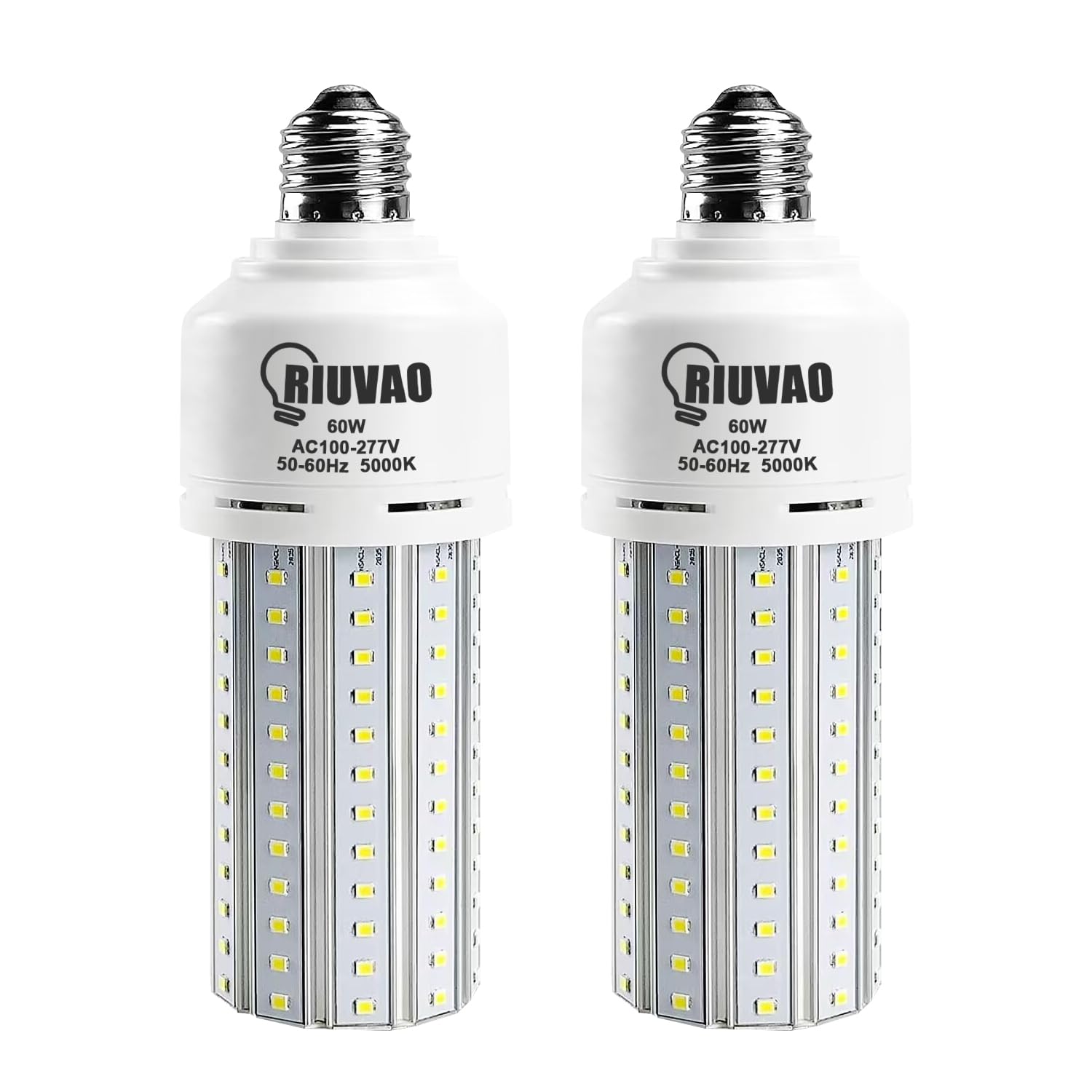 RIUVAO 2-pack LED corn bulbs in packaging for easy upgrade