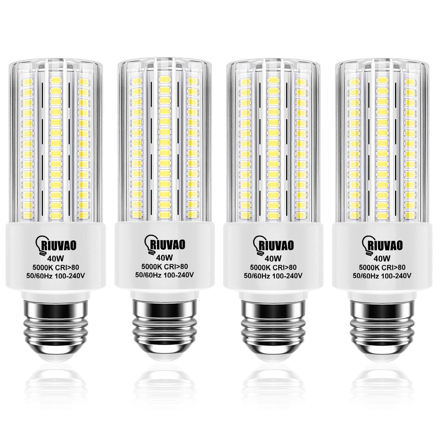 RIUVAO corn light bulb front view demonstrates compact power for bright indoor lighting.