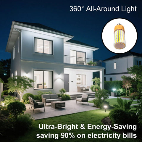 RIUVAO corn light with E26 base shown for easy installation.