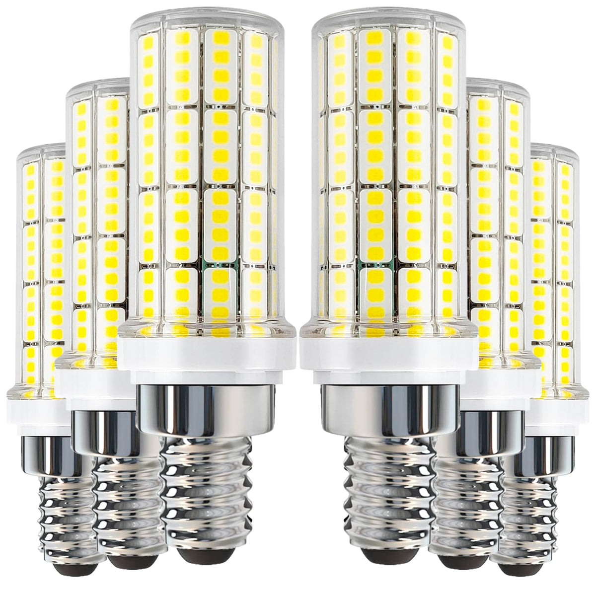 RIUVAO E12 LED corn bulb 6-pack for whole-home lighting and easy replacement