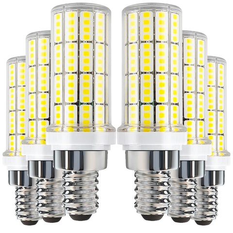 RIUVAO E12 LED corn bulb 6-pack for whole-home lighting and easy replacement