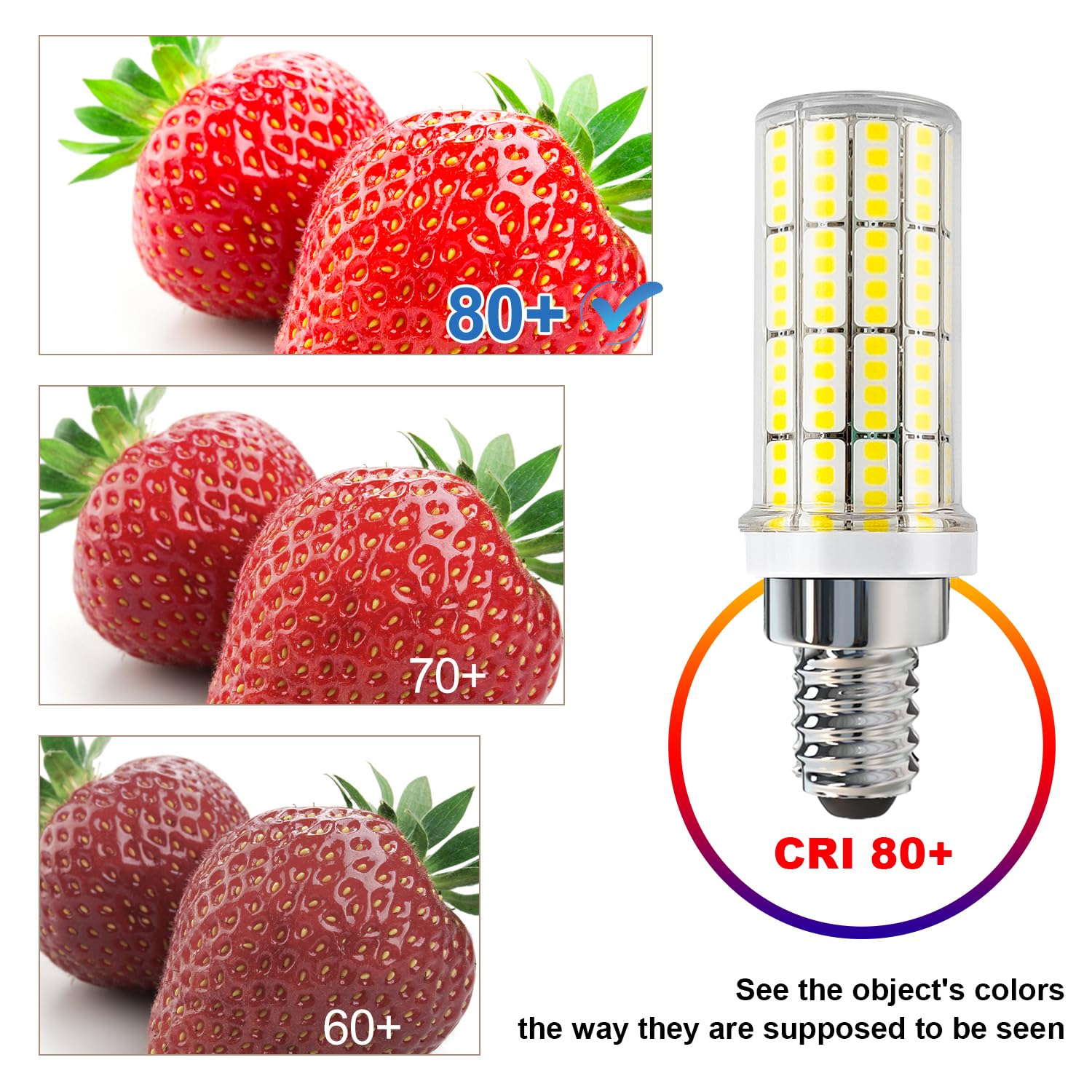 RIUVAO E12 LED corn bulb in ceiling fan setup providing wide coverage