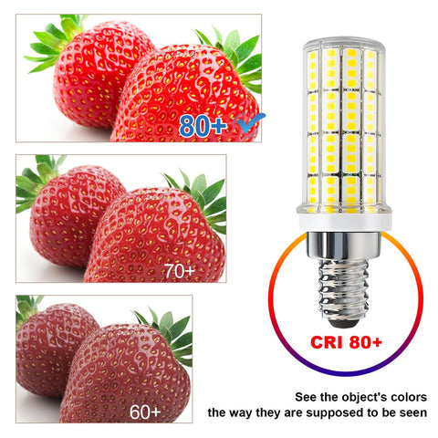 RIUVAO E12 LED corn bulb in ceiling fan setup providing wide coverage