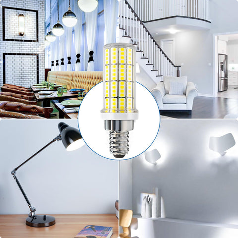 RIUVAO E12 LED corn bulb easy retrofit on E26 and E12 bases
