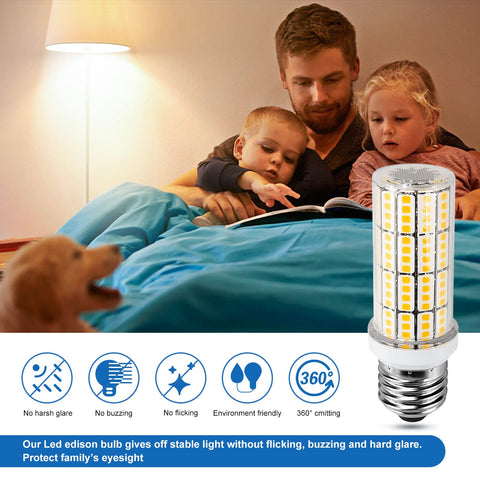 RIUVAO LED bulb with E26 base compatible with most sockets