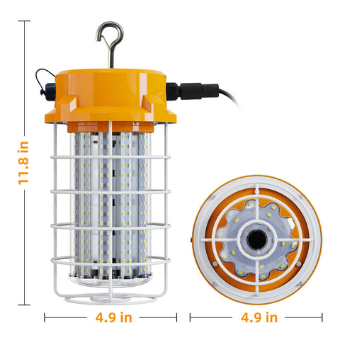 RIUVAO LED temporary work light with 10 ft cord and US plug for easy setup