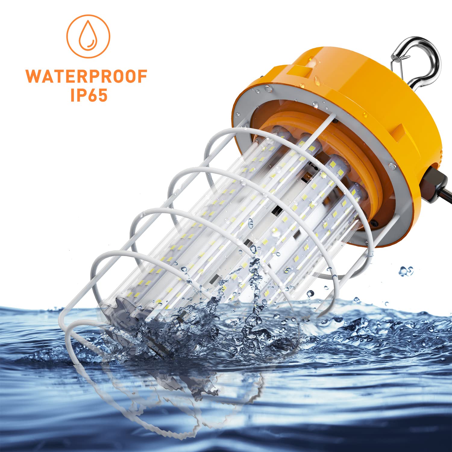 RIUVAO LED temporary work light steel cage enhances durability and shock resistance