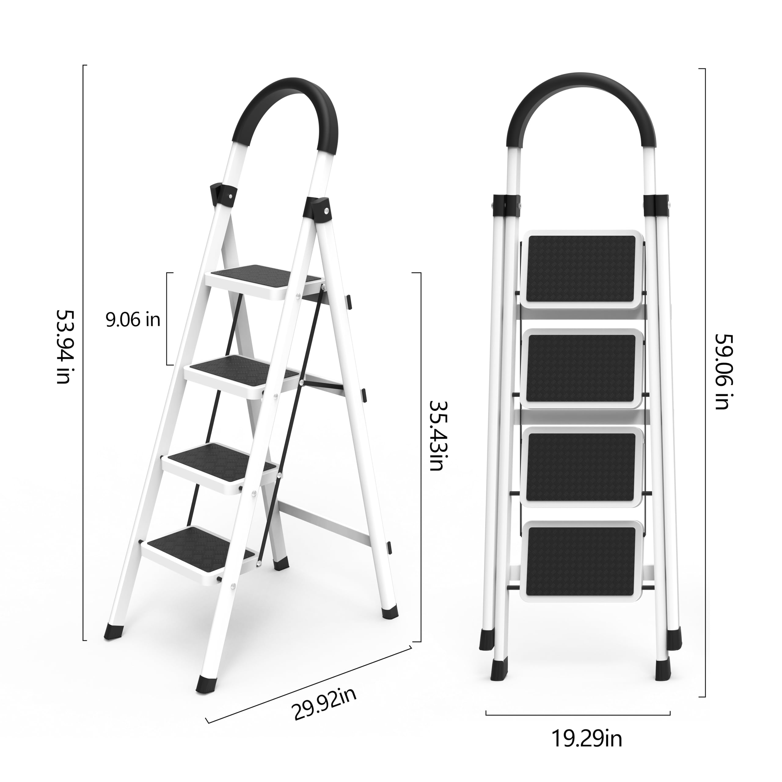 Riverlin folded ladder stored neatly in a closet for clutter-free spaces.