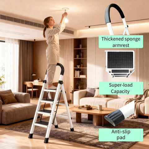 Riverlin cushioned handle with retractable grip eases transport and setup.