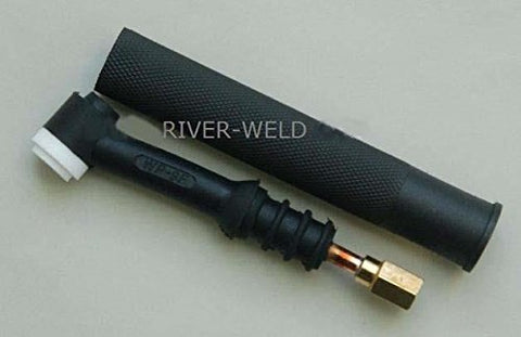 RiverWeld air-cooled TIG head maintaining steady performance during long runs.