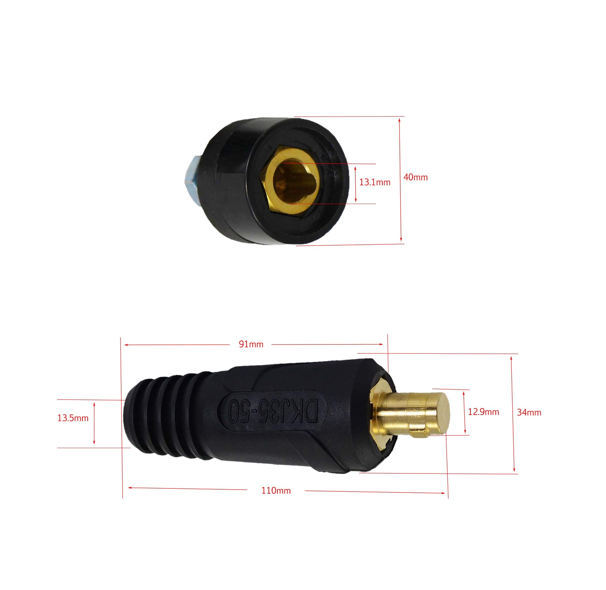 RiverWeld panel cable assembly for organized TIG welding stations
