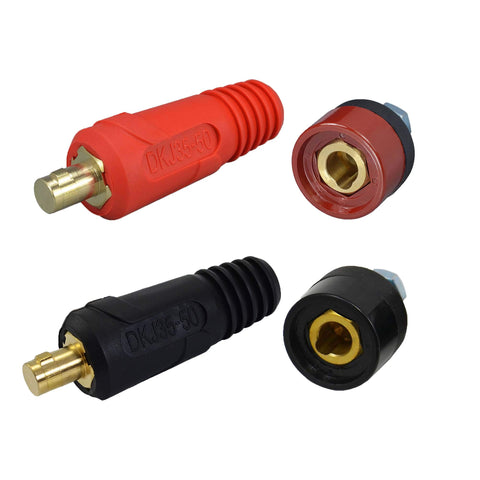 RiverWeld DINSE plug black for fast TIG cable connections and reduced downtime