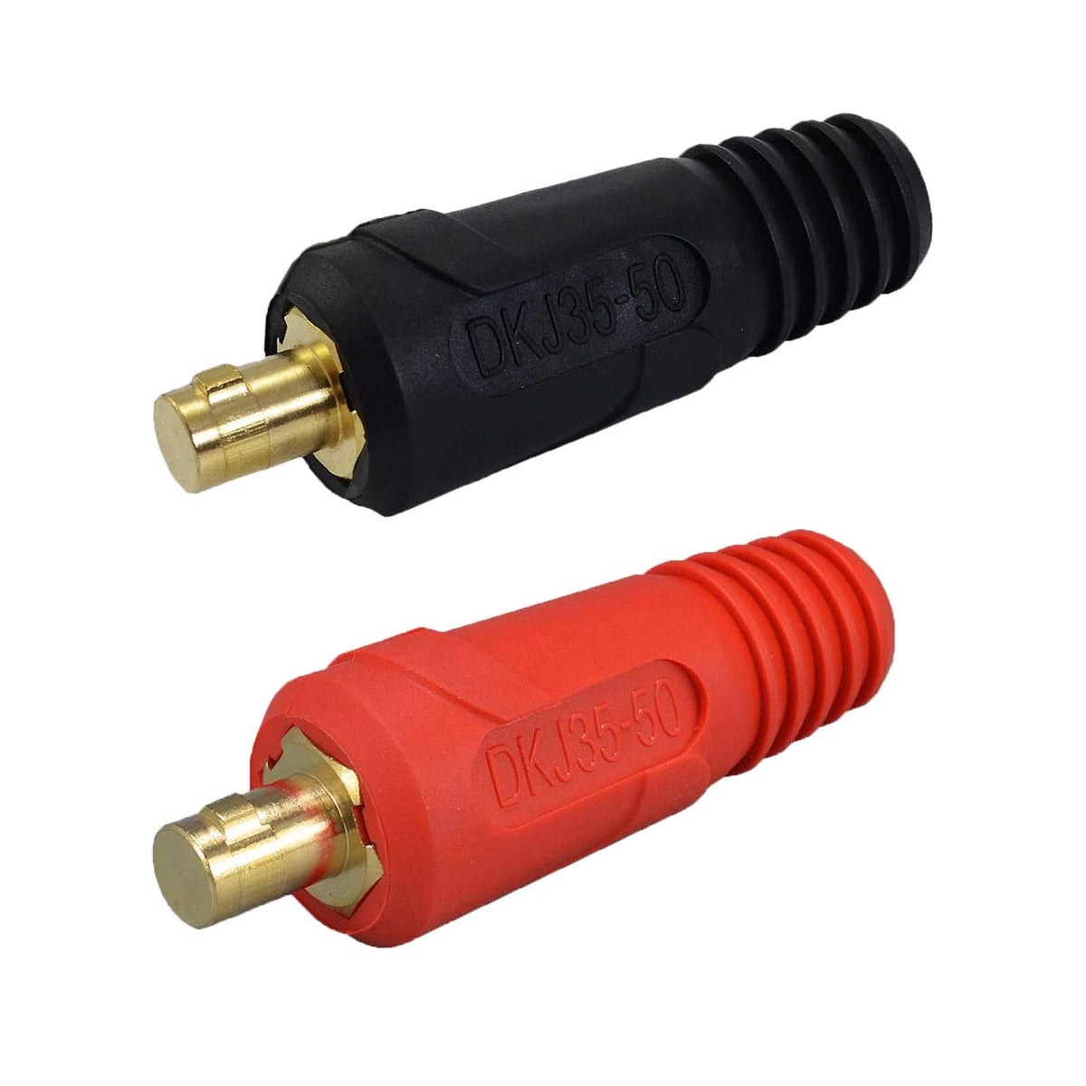 Riverweld DKJ35-50 red plug for secure TIG connections.