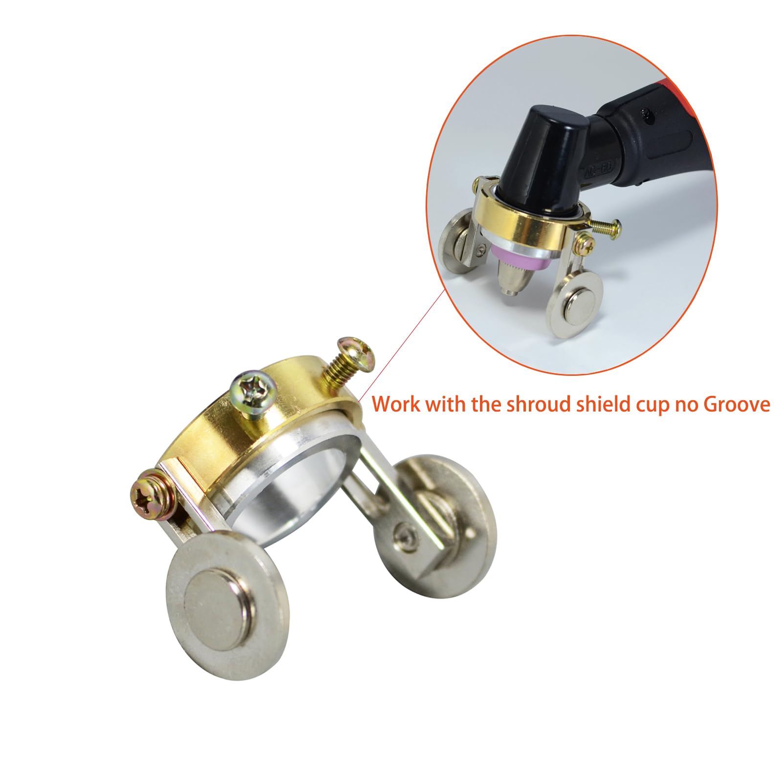RiverWeld plasma torch shroud cup compatibility with no groove design