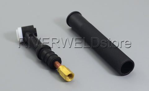 RiverWeld SR-9F TIG torch head delivering reliable welding control.