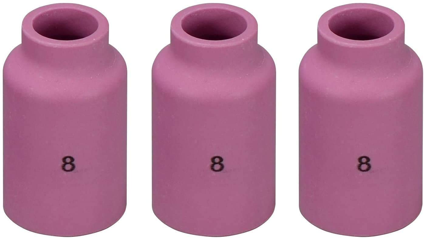 RiverWeld 10-pack of gas lens cups ensures consistent shielding gas coverage