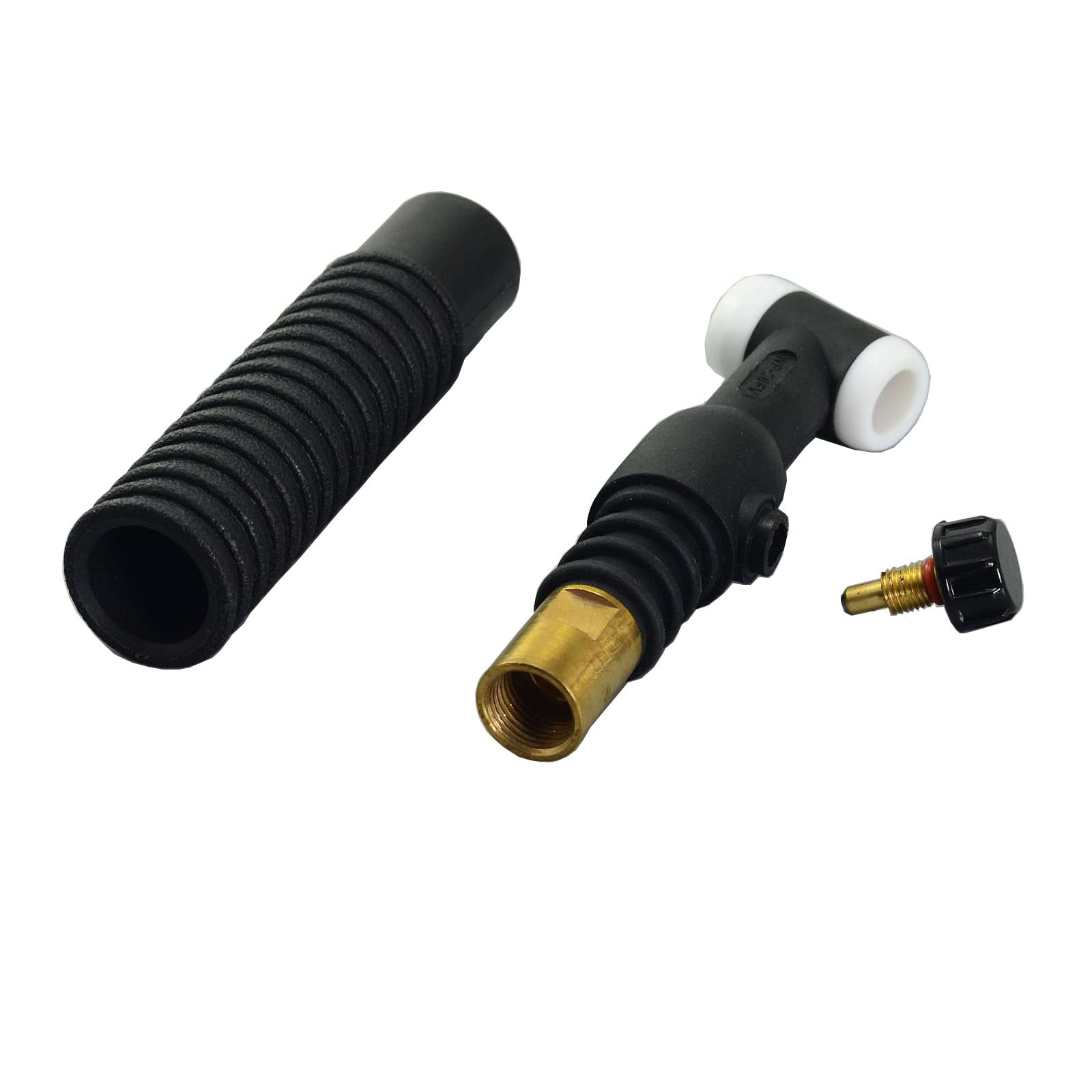 RIVERWELD WP-26FV TIG torch head with gas valve for shielding control.