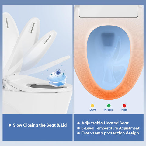 Rivix electric bidet seat with self-cleaning nozzle for hygienic daily use.