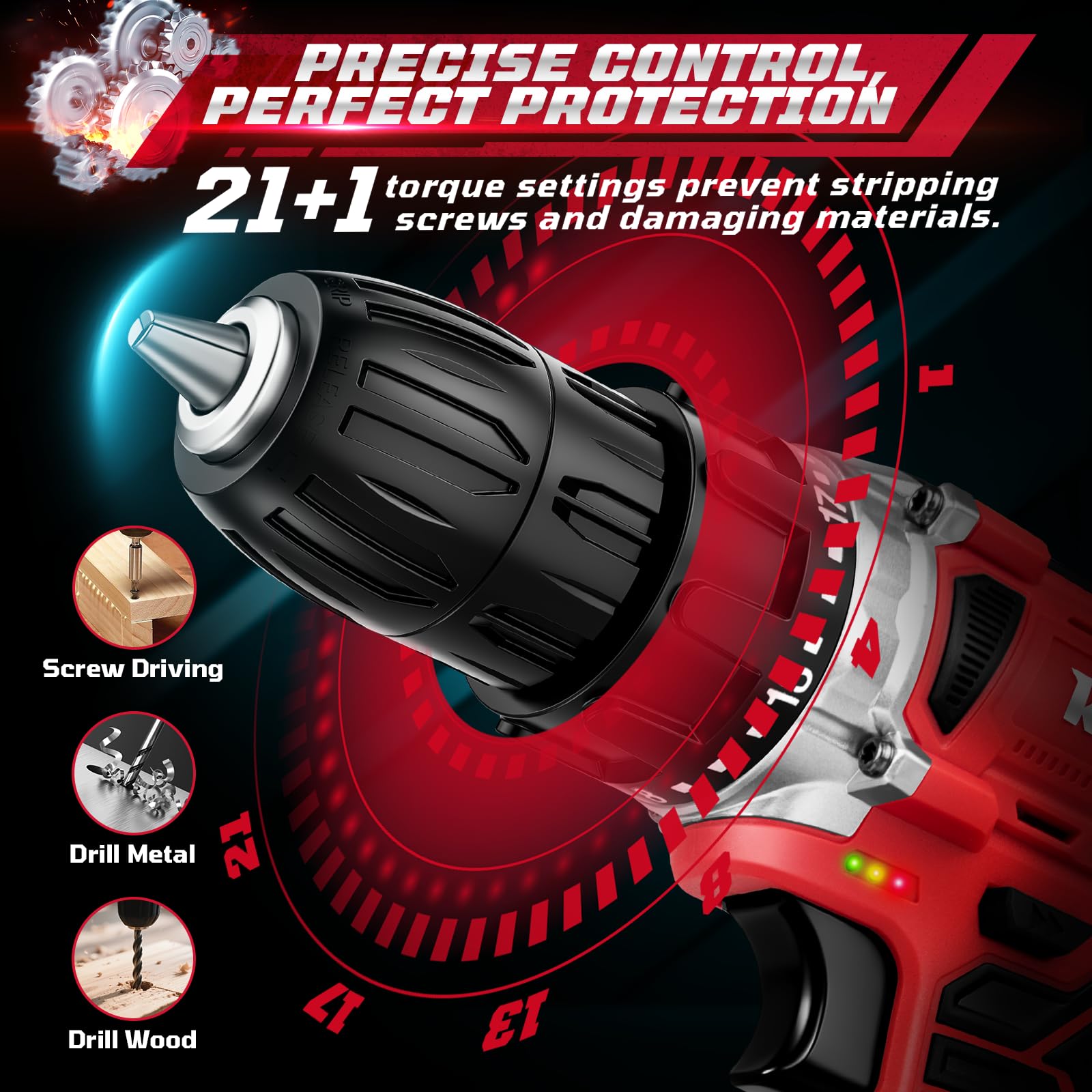 Rivlox 20V drill charger providing fast recharges
