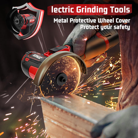 Rivlox cordless grinder kit complete setup for home renovation tasks.