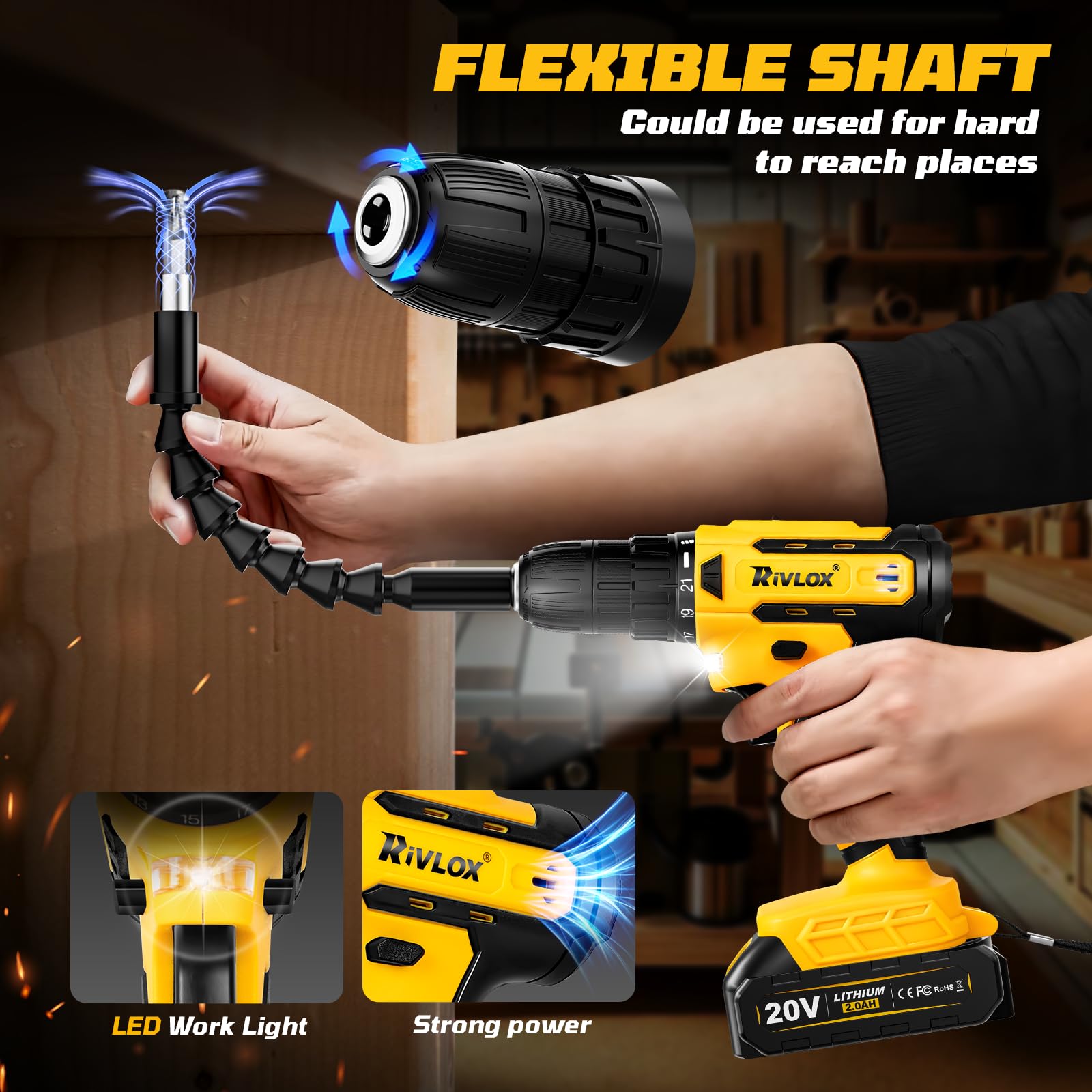 Rivlox extension bit kit helps reach tight spaces efficiently