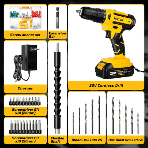 Rivlox drill with LED light aids precise drilling in dim areas