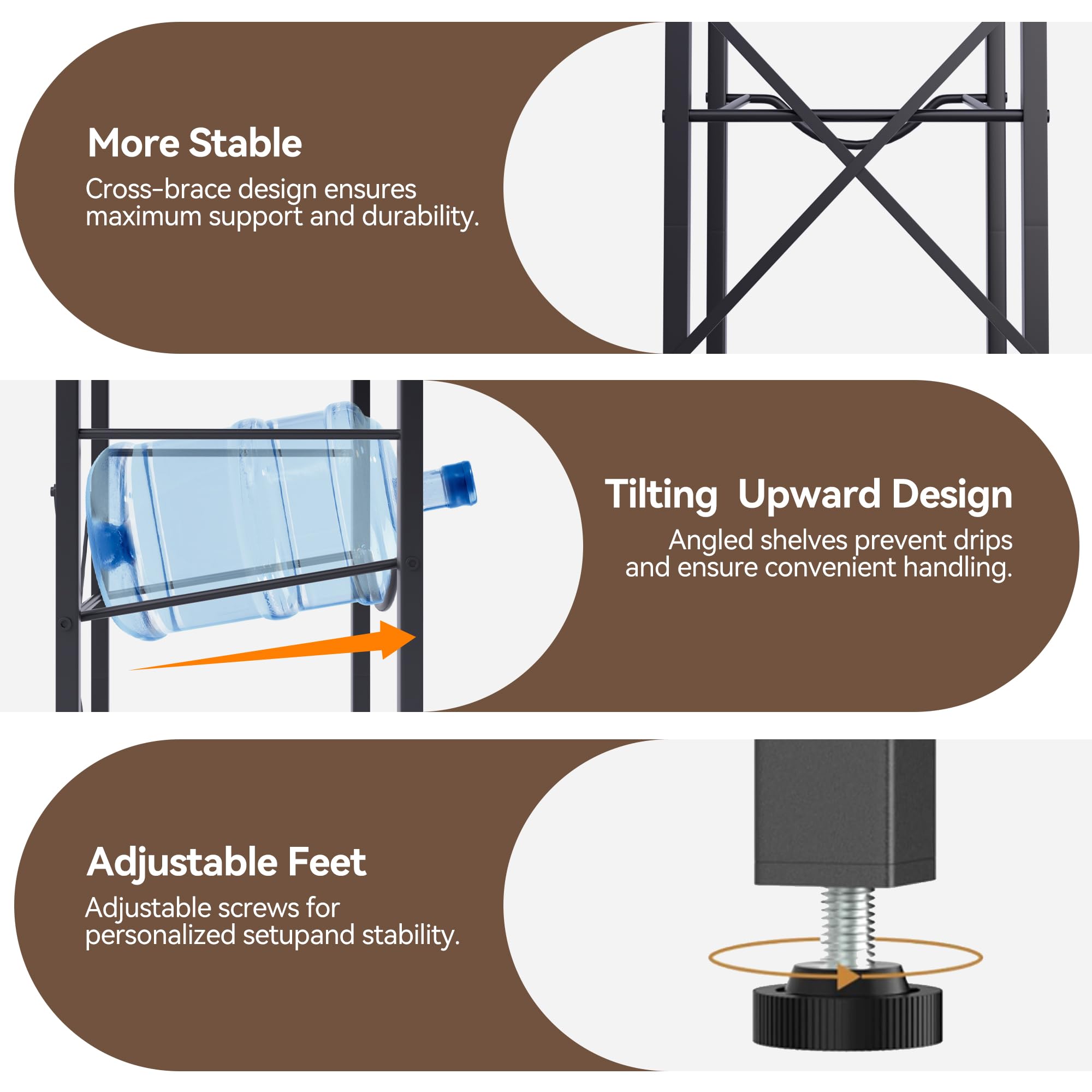 RIVPOX wood-steel construction providing sturdy multi-bottle support