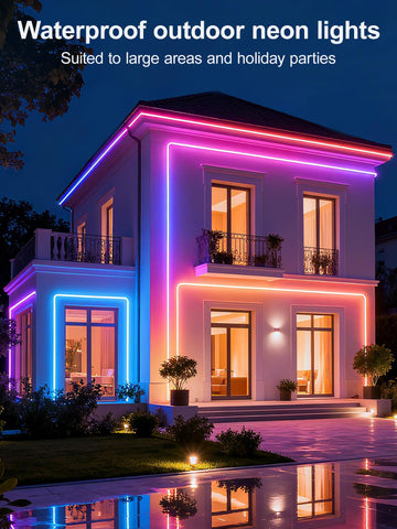 RIYO Neon Rope Light app control for customizing colors and effects on the go.